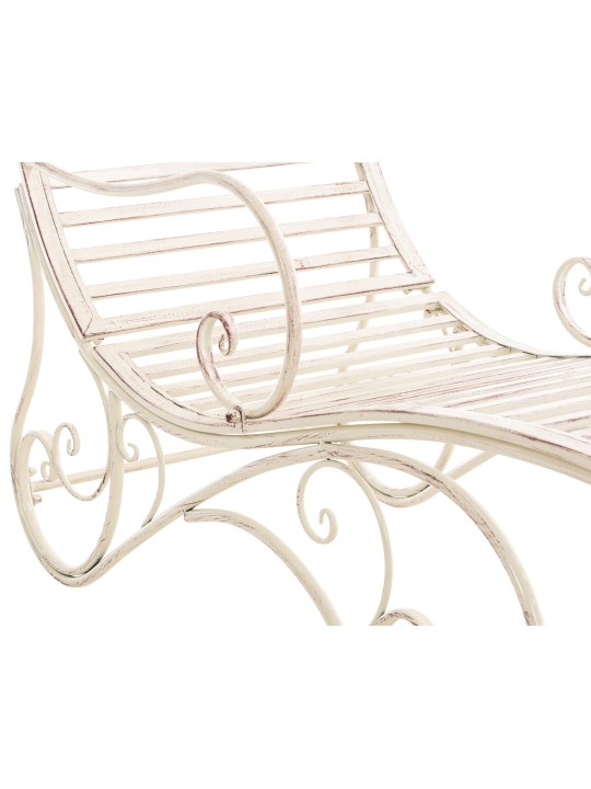 Chaise longue de jardin Amiens, crème antique