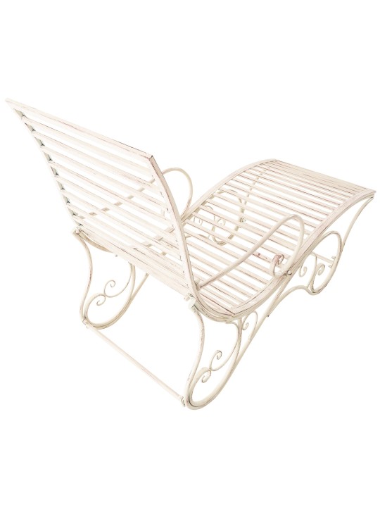 Chaise longue de jardin Amiens, crème antique