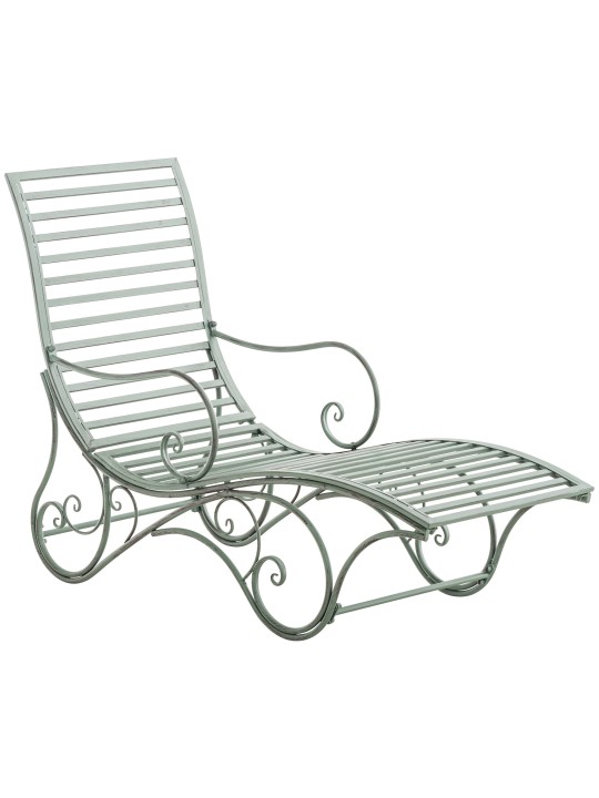 Chaise longue de jardin Amiens, vert antique