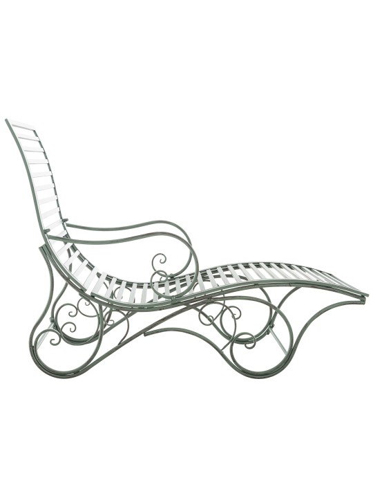 Chaise longue de jardin Amiens, vert antique