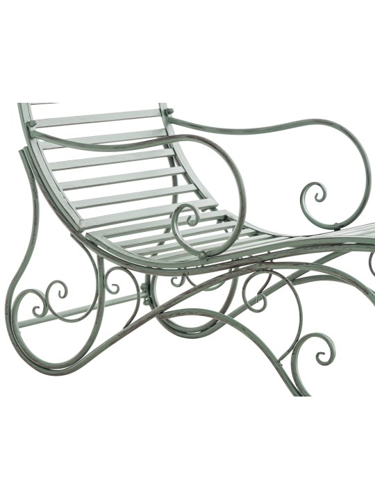 Chaise longue de jardin Amiens, vert antique
