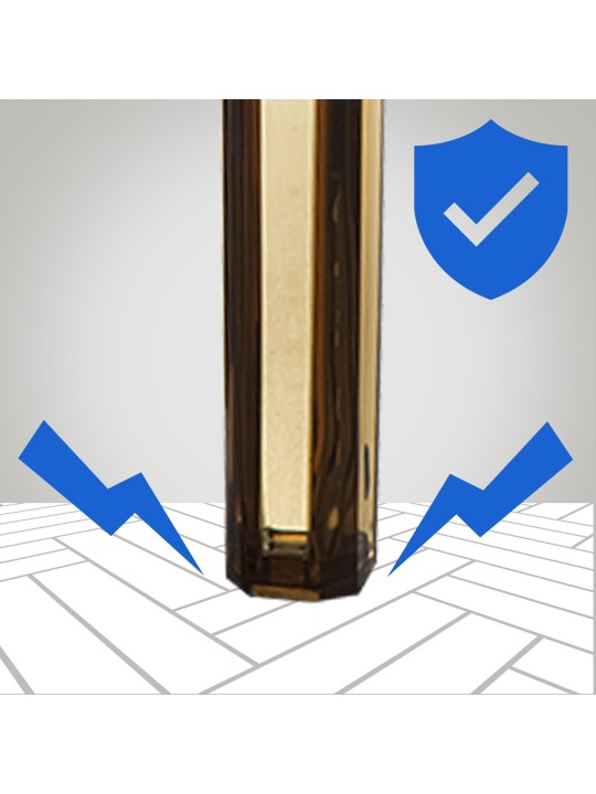 Tabouret de bar Fox, transparent, ambre