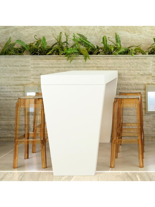 Tabouret de bar Fox, transparent, ambre