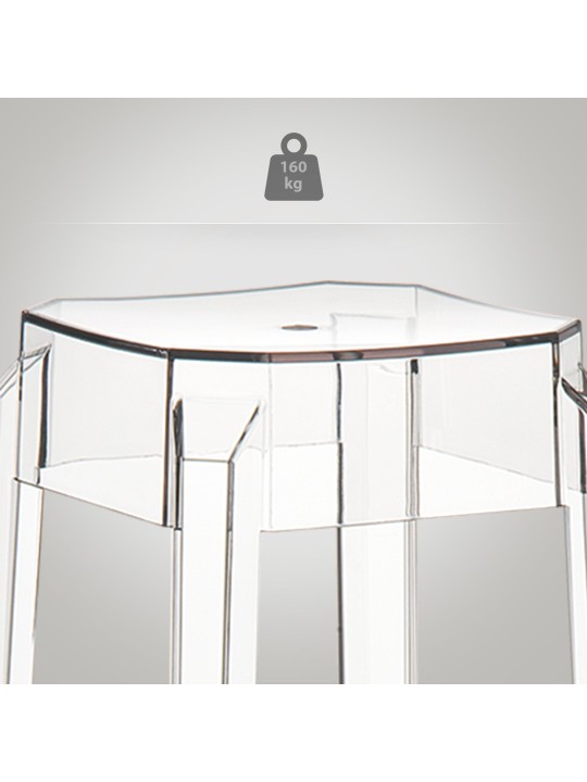 Tabouret de bar Fox, transparent