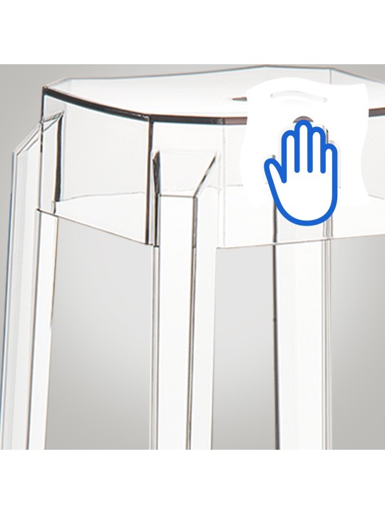 Tabouret de bar Fox, transparent