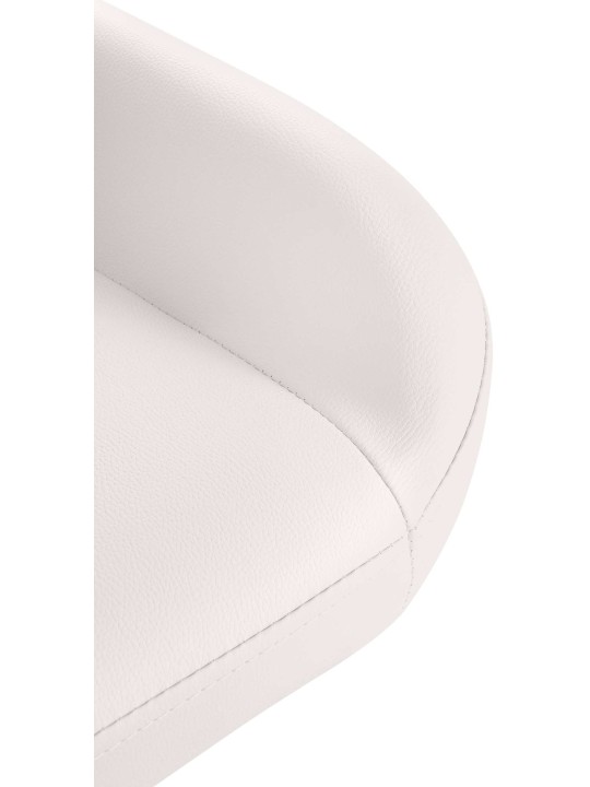 Tabouret de bar Braga Gold simili cuir, blanc