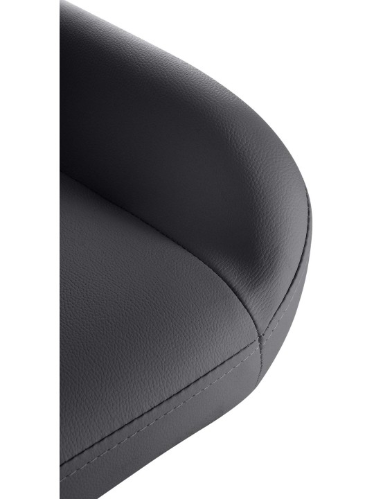 Tabouret de bar Braga Gold simili cuir, noir