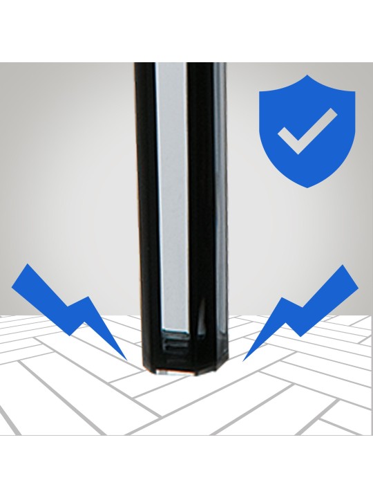 Lot de 2 tabourets de bar Fox, transparent, noir