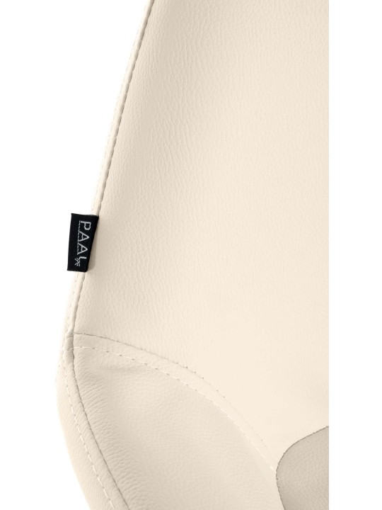 Lot de 2 Tabourets de Bar Braga Doré Simili Cuir, crème