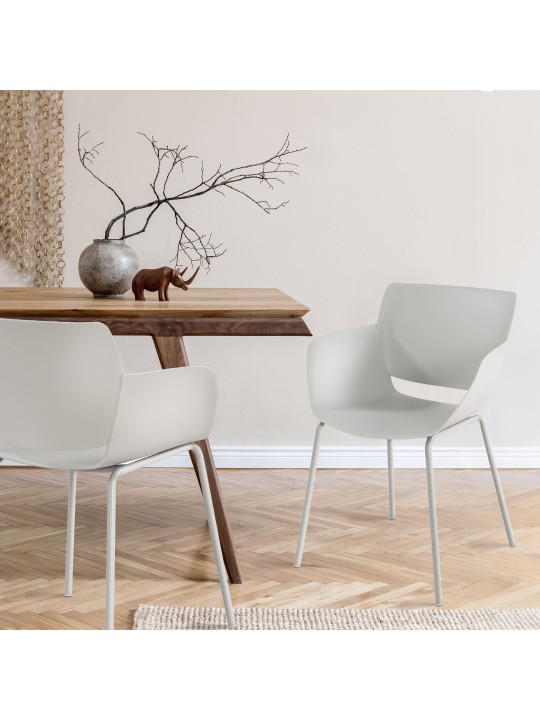 Chaise Alpena, gris clair