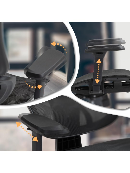 Chaise de bureau Deshler, noir