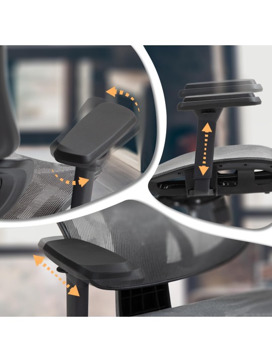 Chaise de bureau Deshler, gris