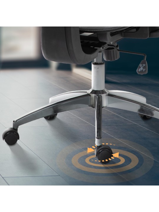 Chaise de bureau Deshler, gris