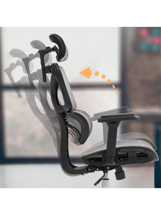 Chaise de bureau Deshler, gris