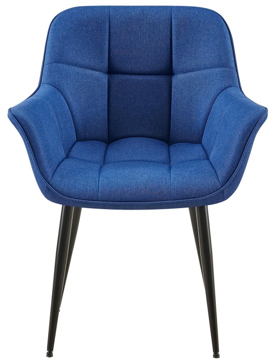 Chaise de salle à manger tissu Roseville, bleu