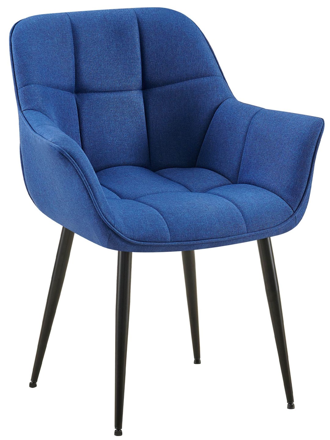 Chaise de salle à manger tissu Roseville, bleu