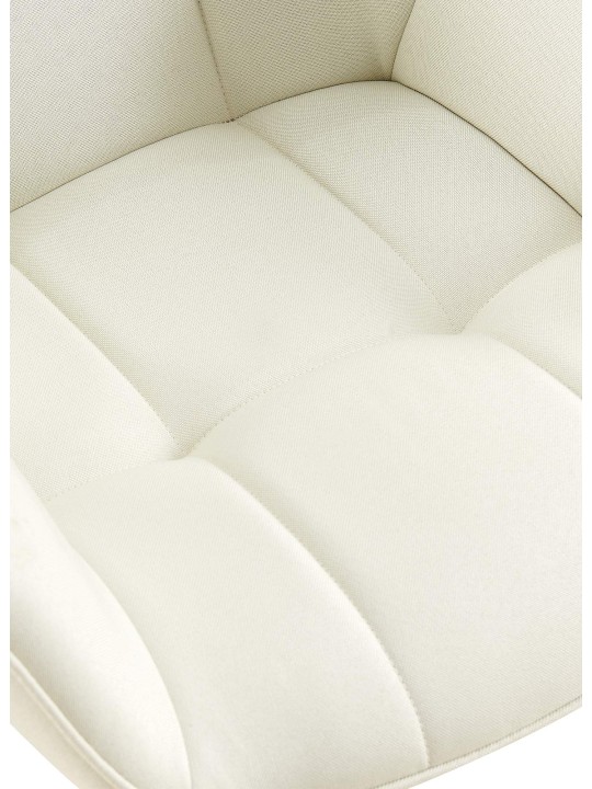 Chaise de salle à manger tissu Roseville, crème