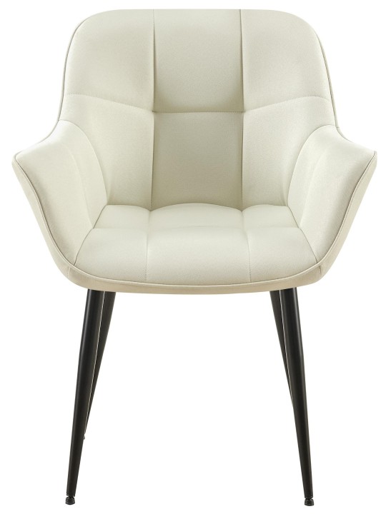 Chaise de salle à manger tissu Roseville, crème