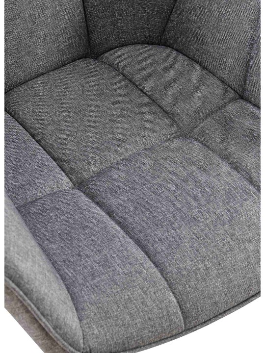 Chaise de salle à manger tissu Roseville, gris foncé