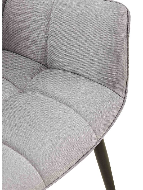 Chaise de salle à manger tissu Roseville, gris
