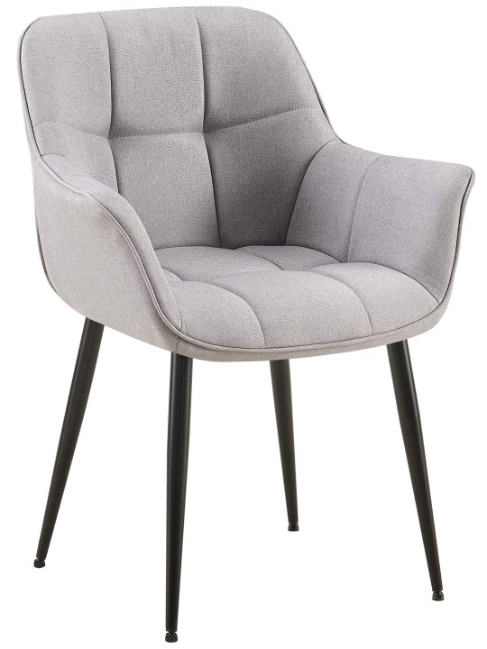 Chaise de salle à manger tissu Roseville, gris