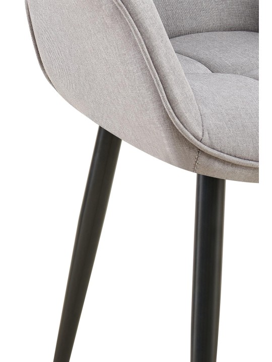 Chaise de salle à manger tissu Roseville, gris