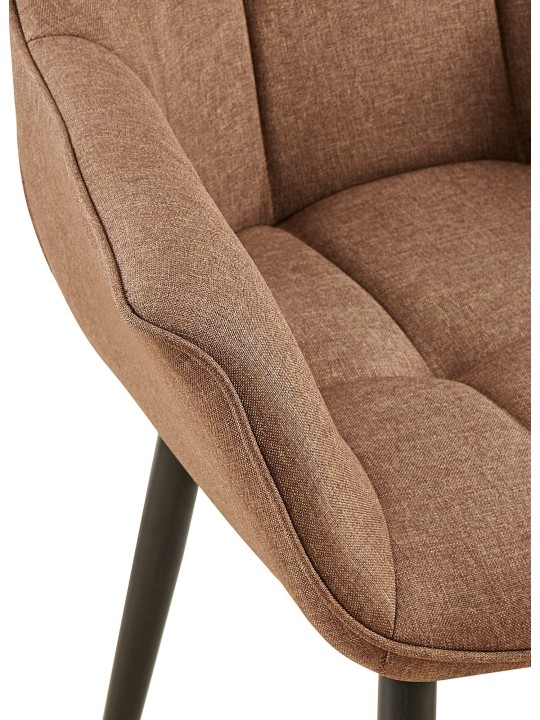 Chaise de salle à manger tissu Roseville, taupe