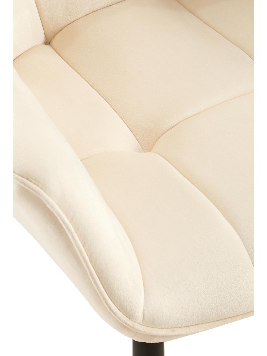Chaise de salle à manger en velours Roseville, crème Chaise de salle à manger en velours Roseville, crème