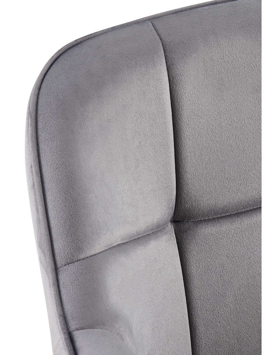 Chaise de salle à manger en velours Roseville, gris foncé Chaise de salle à manger en velours Roseville, gris foncé