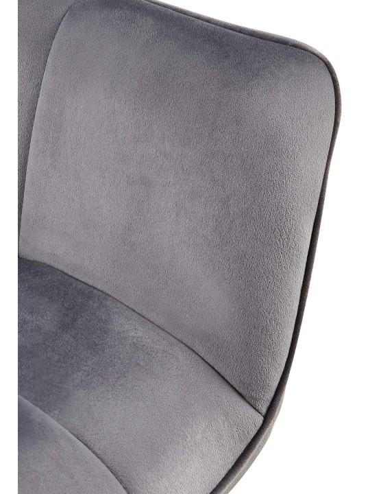 Chaise de salle à manger en velours Roseville, gris foncé Chaise de salle à manger en velours Roseville, gris foncé