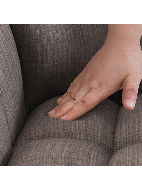 Tabouret de bar Damaso E en tissu avec structure à 4 pieds, gris Tabouret de bar Damaso E en tissu avec structure à 4 pieds, gris