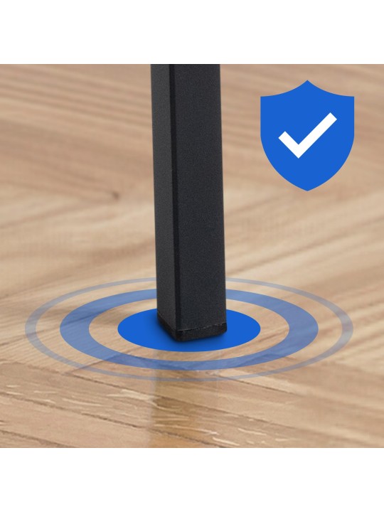 Tabouret de bar Damaso B en tissu avec structure à 4 pieds, turquoise