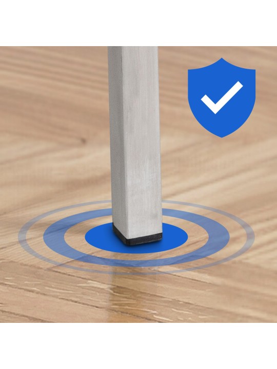 Tabouret de bar Damaso E en tissu avec structure à 4 pieds, ivoire Tabouret de bar Damaso E en tissu avec structure à 4 pieds, ivoire