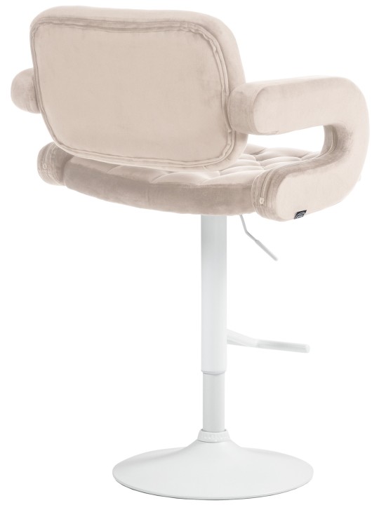 Tabouret de bar Dublin velours, crème
