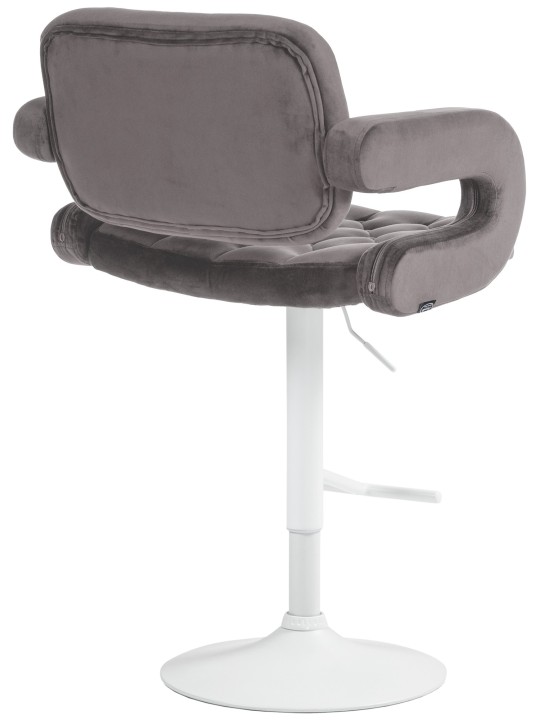 Tabouret de bar Dublin velours, gris