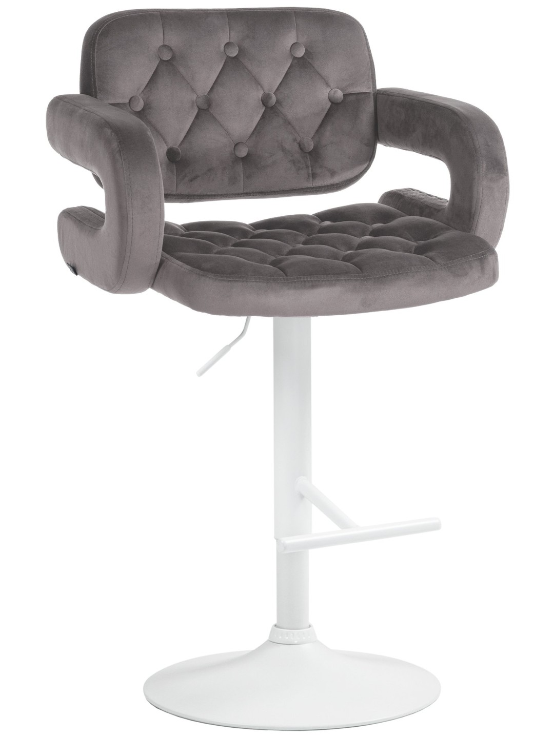 Tabouret de bar Dublin velours, gris
