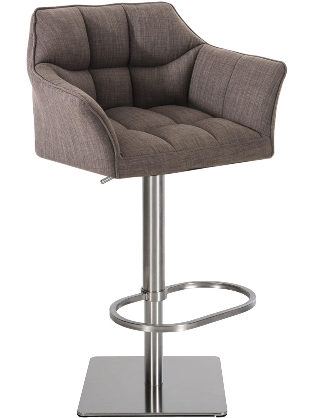 Tabouret de bar Damaso E tissu, gris