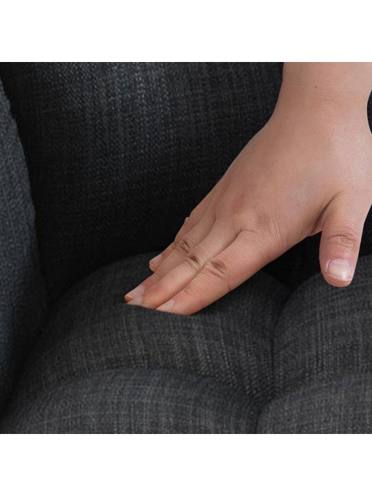 Tabouret de bar Damaso E tissu, gris foncé