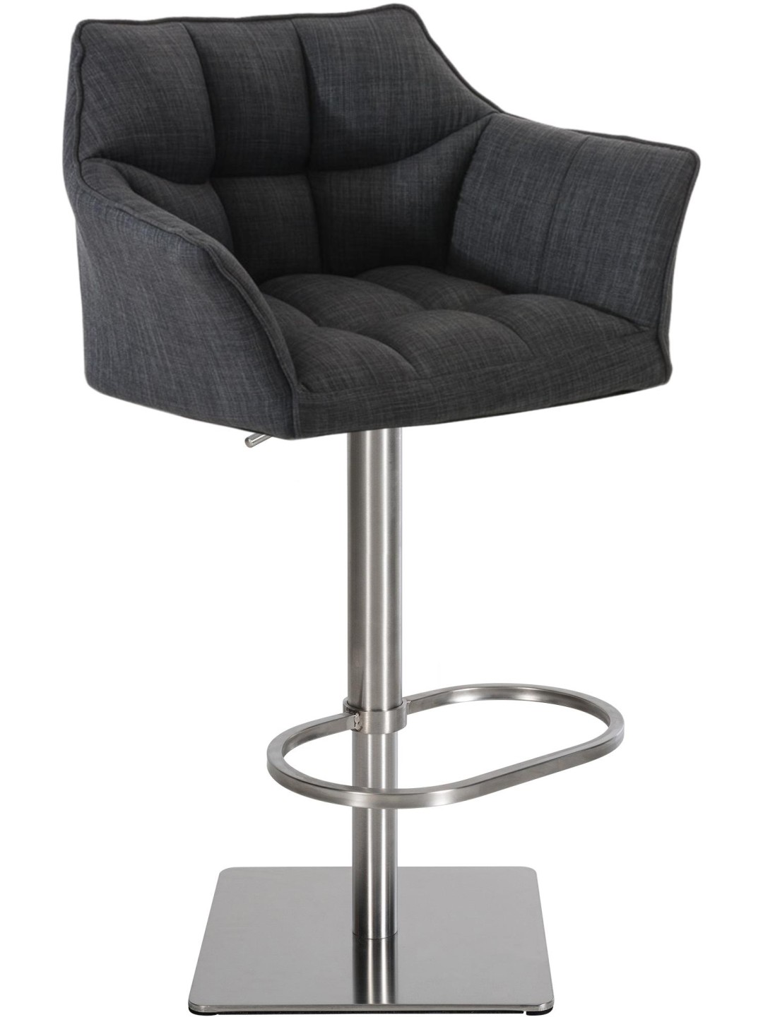 Tabouret de bar Damaso E tissu, gris foncé