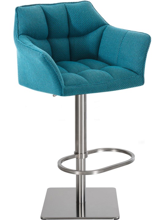 Tabouret de bar Damaso E tissu, turquoise