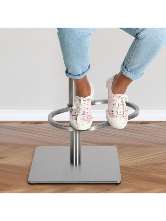 Tabouret de bar Damaso E tissu, gris titane