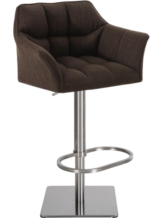Tabouret de bar Damaso E tissu, brun