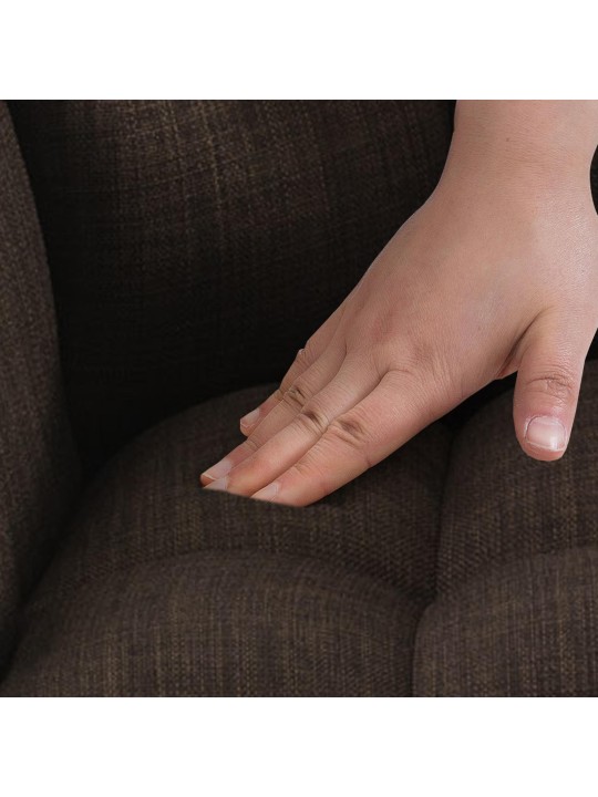 Tabouret de bar Damaso E tissu, brun