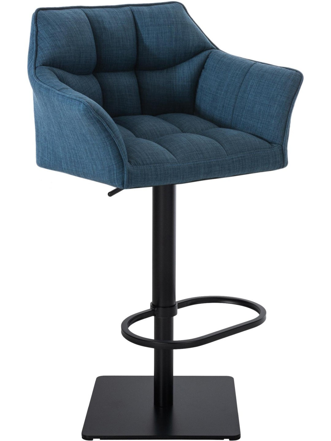 Tabouret de bar Damaso B tissu, bleu