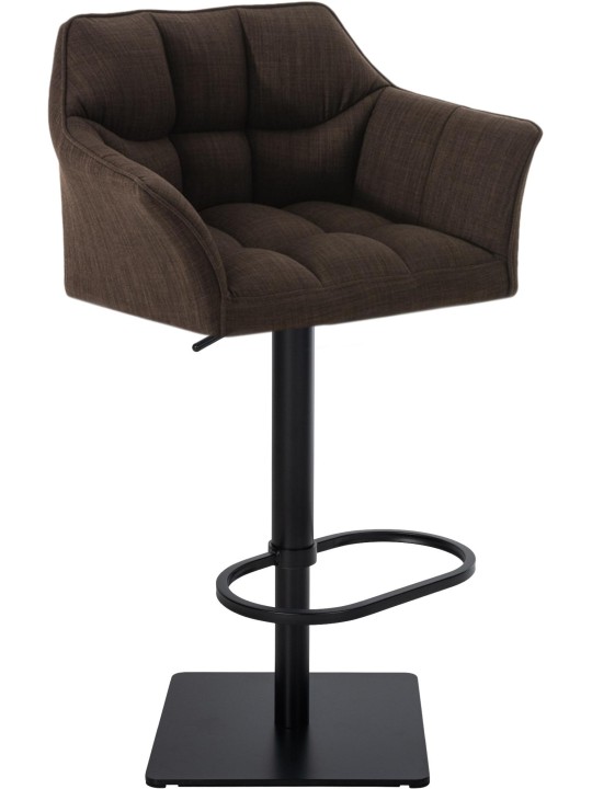 Tabouret de bar Damaso B tissu, brun