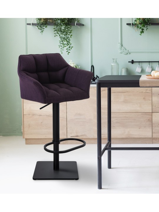 Tabouret de bar Damaso B tissu, lilas