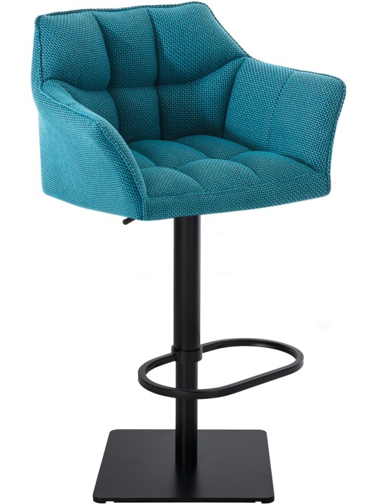 Tabouret de bar Damaso B tissu, turquoise