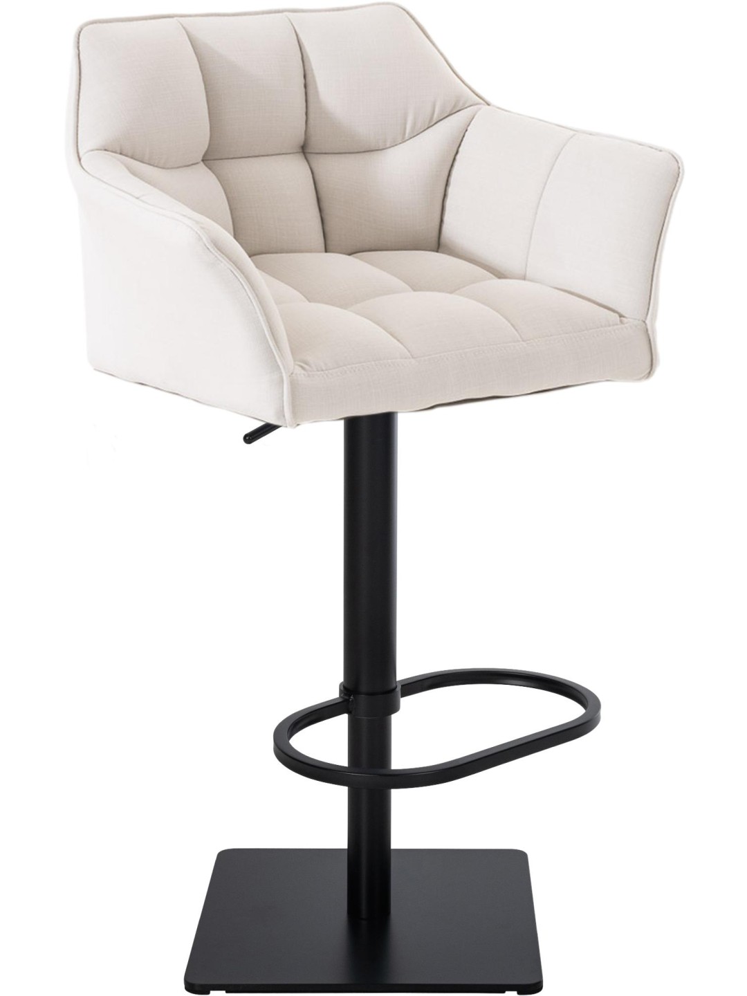 Tabouret de bar Damaso B tissu, blanc