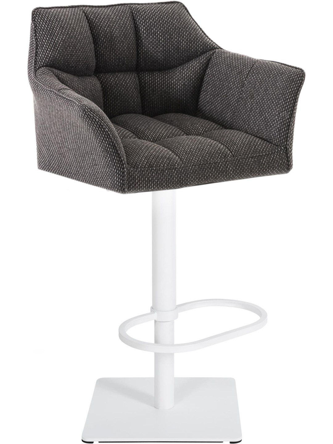 Tabouret de bar Damaso W tissu, gris titane