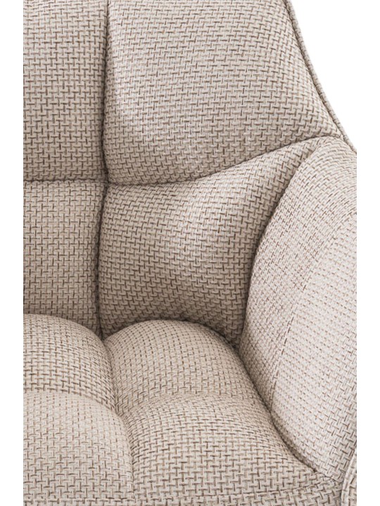 Tabouret de bar Damaso B tissu, ivoire